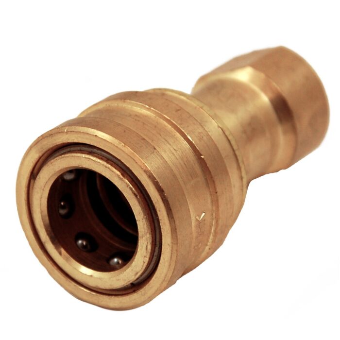 1/4" ISO-B Quick Connect Brass Socket