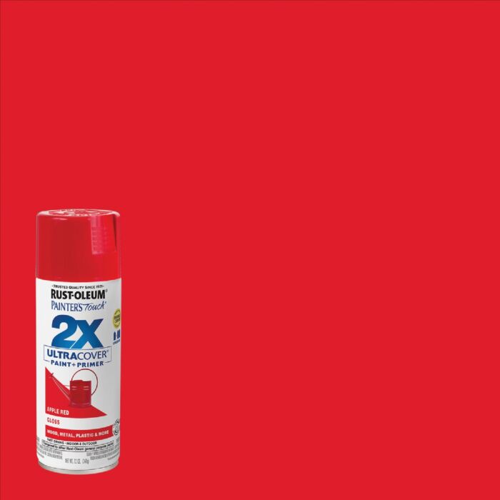 Rust-Oleum Painter's Touch® 2X Ultra Cover® Spray Paint (Gloss - Apple Red) 12 oz