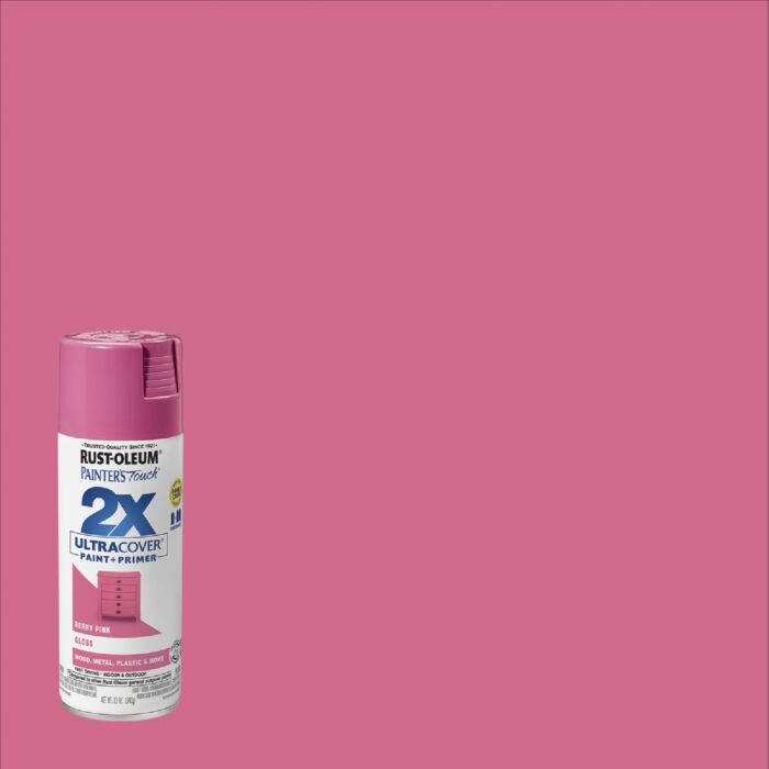 Rust-Oleum Painter's Touch® 2X Ultra Cover® Spray Paint (Gloss - Berry Pink) 12 oz