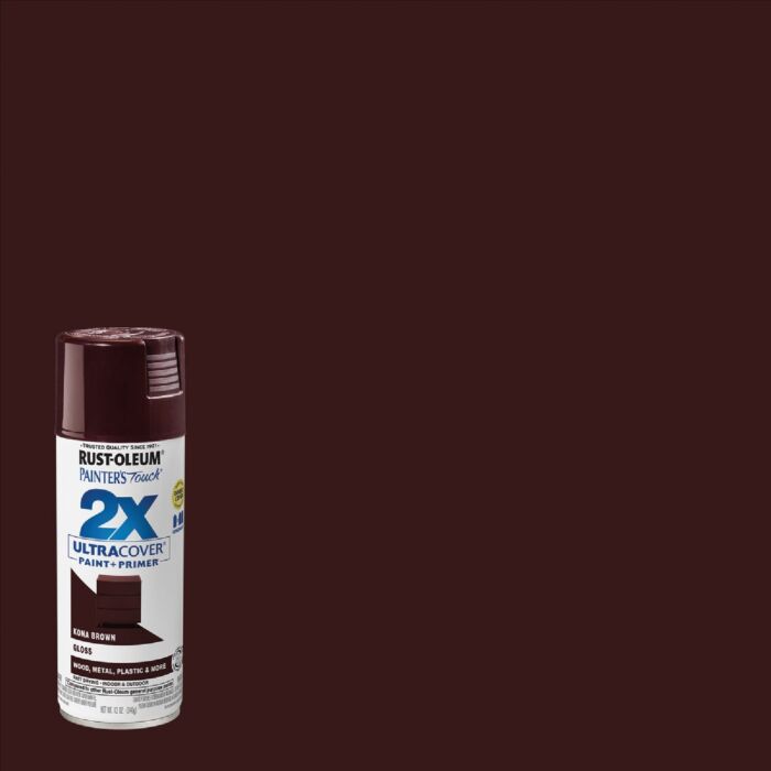 Rust-Oleum Painter's Touch® 2X Ultra Cover® Spray Paint (Gloss - Kona Brown) 12 oz