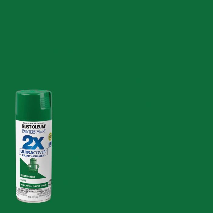 Rust-Oleum Painter's Touch® 2X Ultra Cover® Spray Paint (Gloss - Meadow Green) 12 oz
