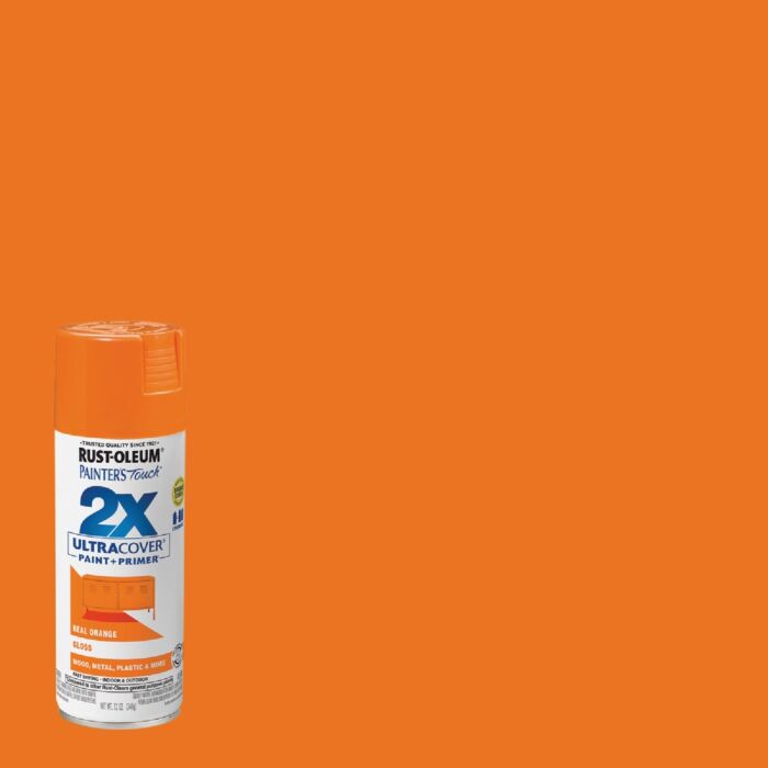 Rust-Oleum Painter's Touch® 2X Ultra Cover® Spray Paint (Gloss - Real Orange) 12 oz