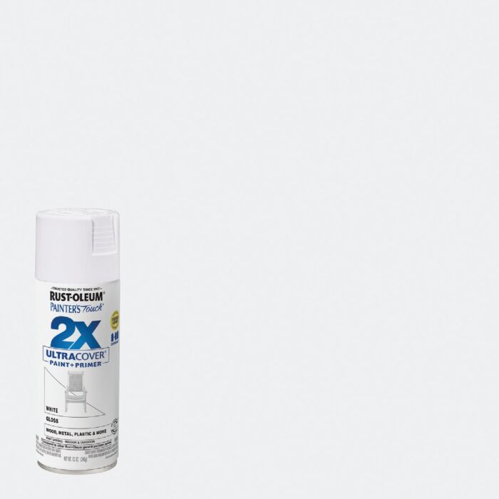 Rust-Oleum Painter's Touch® 2X Ultra Cover® Spray Paint (Gloss - White) 12 oz