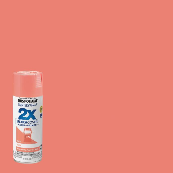 Rust-Oleum Painter's Touch® 2X Ultra Cover® Spray Paint (Gloss - Coral) 12 oz