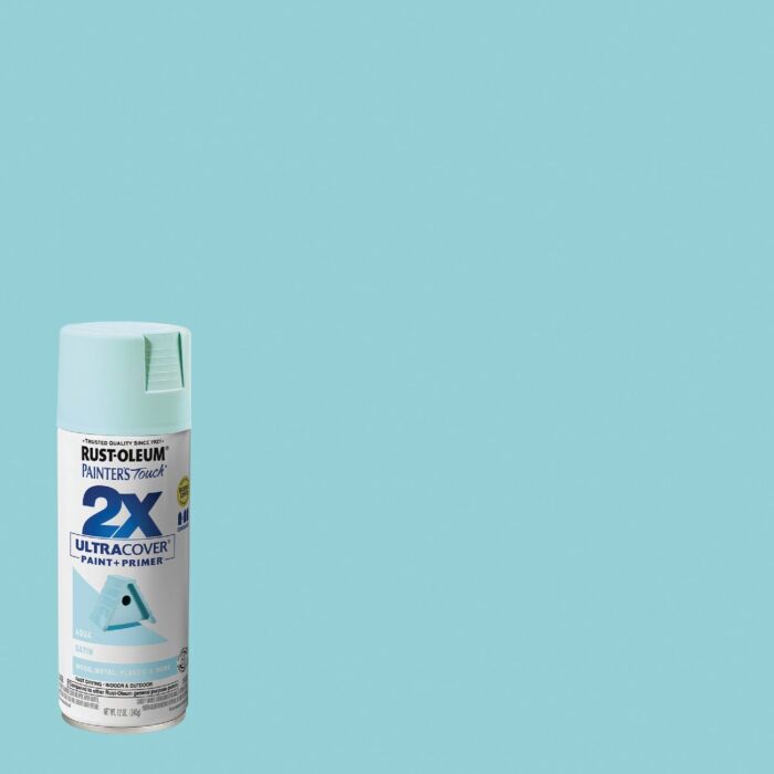 Rust-Oleum Painter's Touch® 2X Ultra Cover® Spray Paint (Satin - Aqua) 12 oz