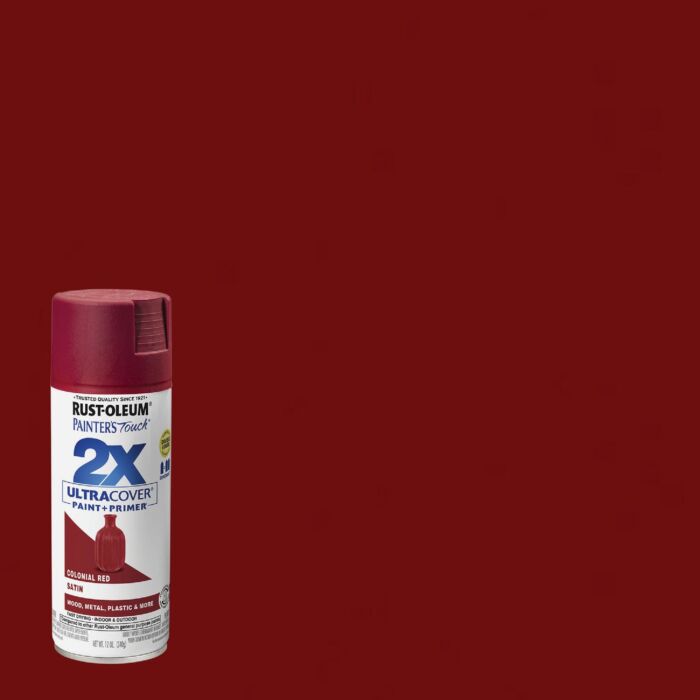 Rust-Oleum Painter's Touch® 2X Ultra Cover® Spray Paint (Satin - Colonial Red) 12 oz