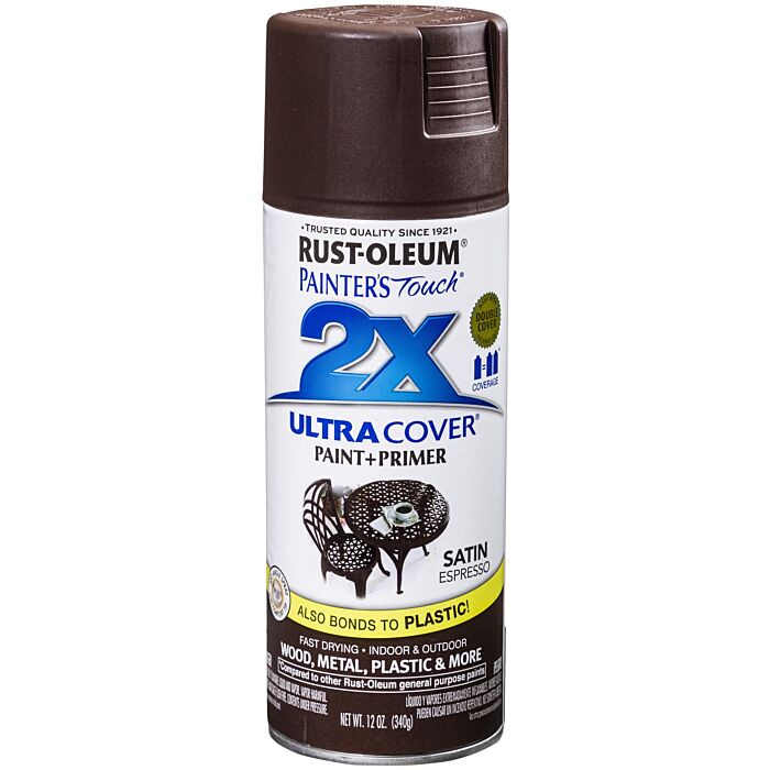 Rust-Oleum Painter's Touch® 2X Ultra Cover® Spray Paint - 12 oz - Satin Espresso