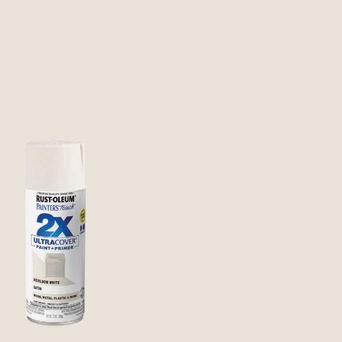 Rust-Oleum Painter's Touch® 2X Ultra Cover® Spray Paint (Satin - Heirloom White) 12 oz