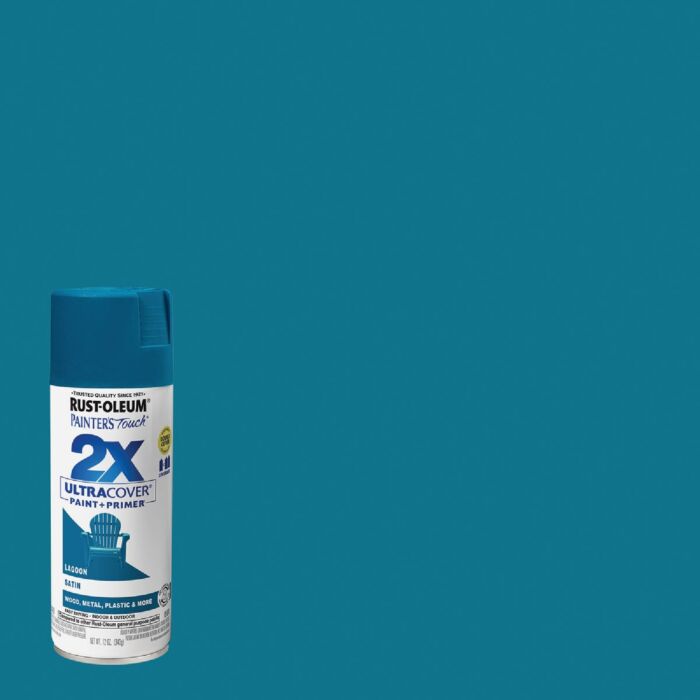 Rust-Oleum Painter's Touch® 2X Ultra Cover® Spray Paint (Satin - Lagoon) 12 oz