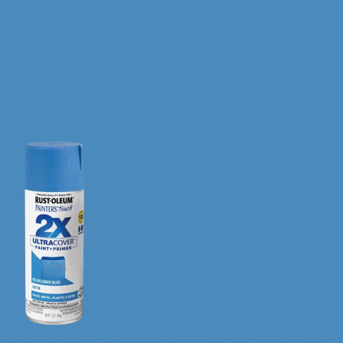 Rust-Oleum Painter's Touch® 2X Ultra Cover® Spray Paint (Satin - Wildflower Blue) 12 oz