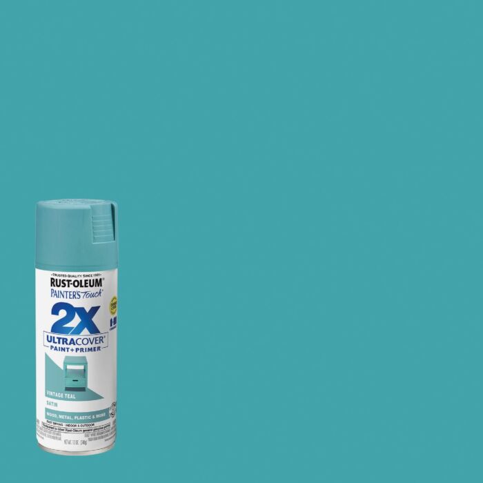 Rust-Oleum Painter's Touch® 2X Ultra Cover® Spray Paint (Satin - Vintage Teal) 12 oz