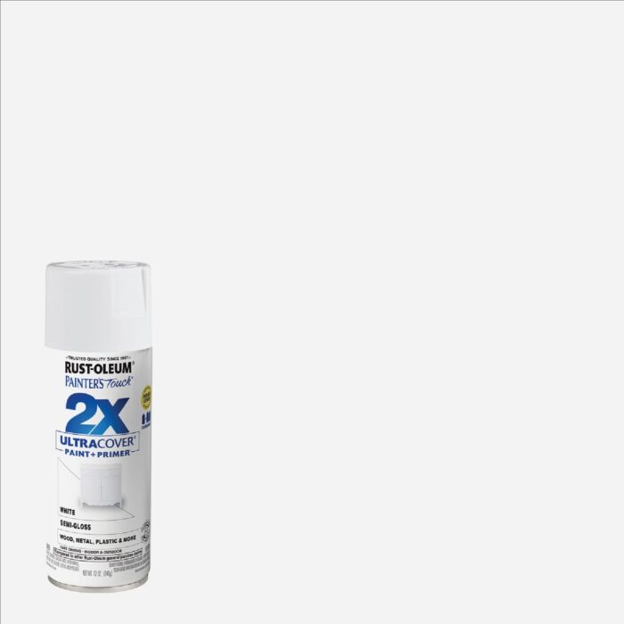 Rust-Oleum Painter's Touch® 2X Ultra Cover® Spray Paint (Semi-Gloss - White) 12 oz