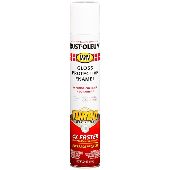 Rust-Oleum Stops Rust® - Turbo Spray Protective Enamel - 24 oz - Gloss White