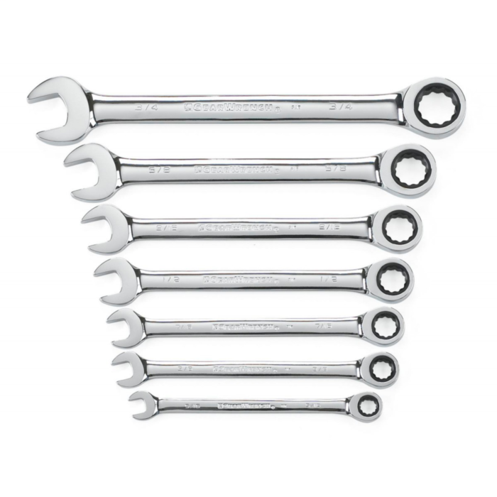 7 Pc. Combination Ratcheting Wrench Set SAE