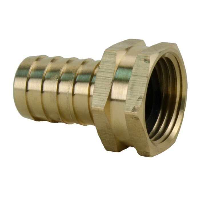 Brass Hose Adapter 3/4" FGH x 3/4" Swivel Barb