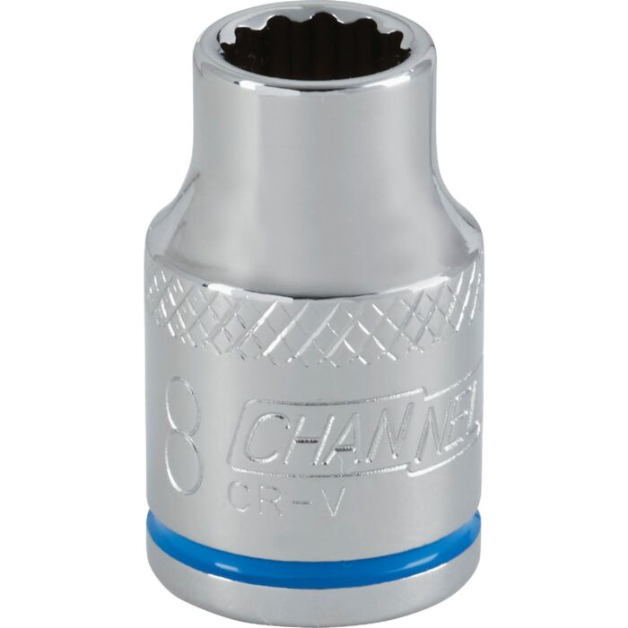 Channellock 3/8 In. Drive 8 mm 12-Point Shallow Metric Socket