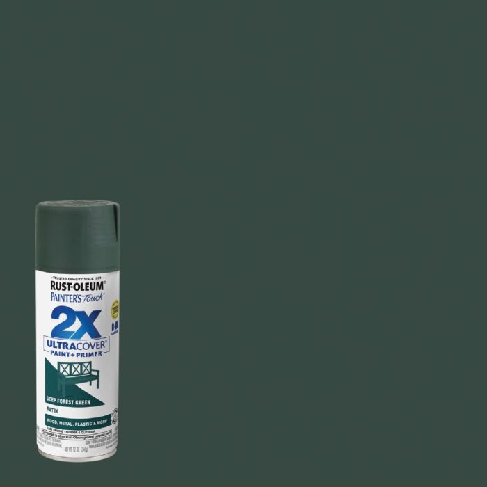 Rust-Oleum Painter's Touch 2X Ultra Cover Spray Paint (Satin - Deep Forest) 12 oz