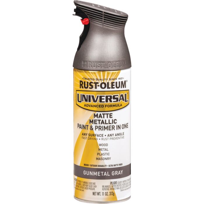 Rustoleum Premium Metallic Spray Paint (Matte Gunmetal Gray) 11 oz