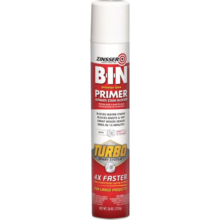 ZINSSER B-I-N Turbo Spray Primer (White) 26 oz