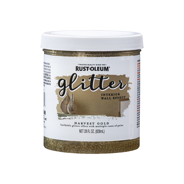 Rustoleum Specialty Glitter Interior Wall Paint (Harvest Gold) 1 qt.