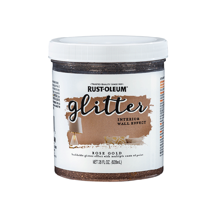 Rustoleum Specialty Glitter Interior Wall Paint (Rose Gold) 1 qt.