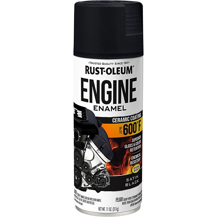 Rust-Oleum Automotive Engine Enamel (Satin - Black) 12 oz