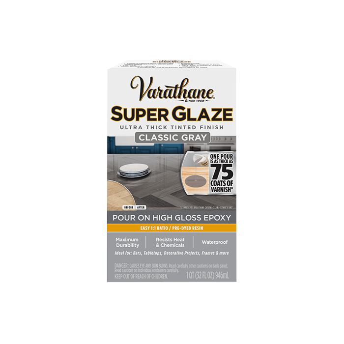 VARATHANE Super Glaze Epoxy Resin (Classic Gray) 1 qt.