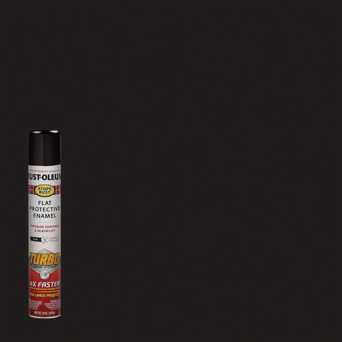 Rust-Oleum Stops Rust Turbo Spray Paint (Flat - Black) 24 oz