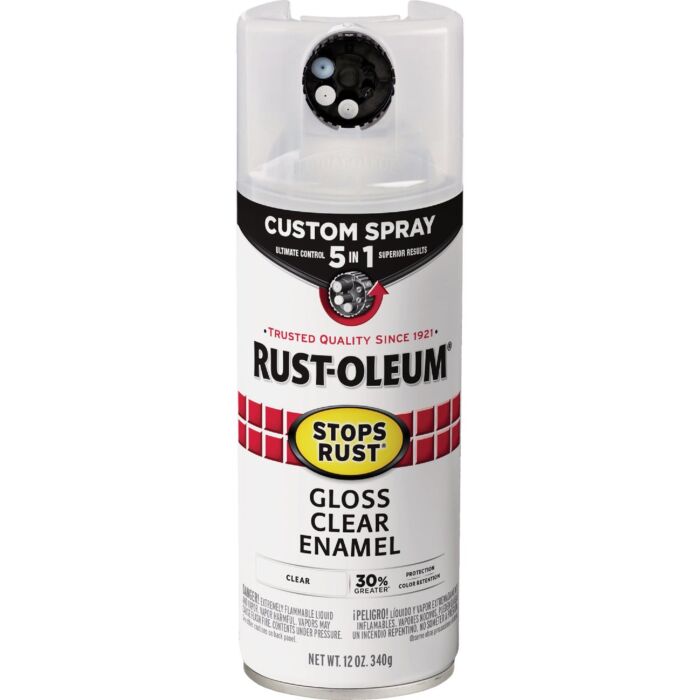 Rust-Oleum Stops Rust 5-in-1 Protective Enamel Spray Paint (Gloss - Clear) 12 oz