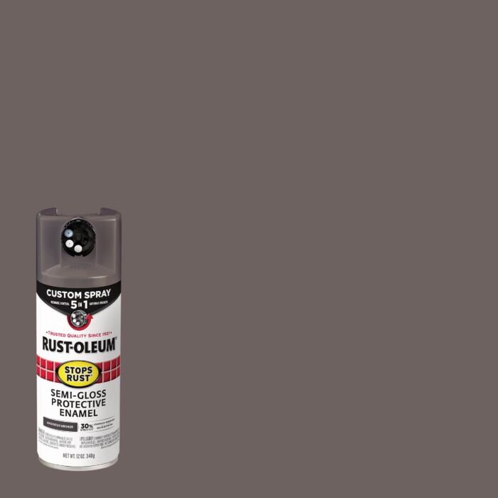 Rustoleum Protective Enamel Custom 5-in-1 Spray (Semi-Gloss - Anodized Brown) 12 oz