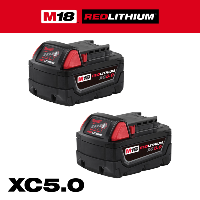 Milwaukee M18™ REDLITHIUM™ XC5.0 Extended Capacity Battery Two Pack