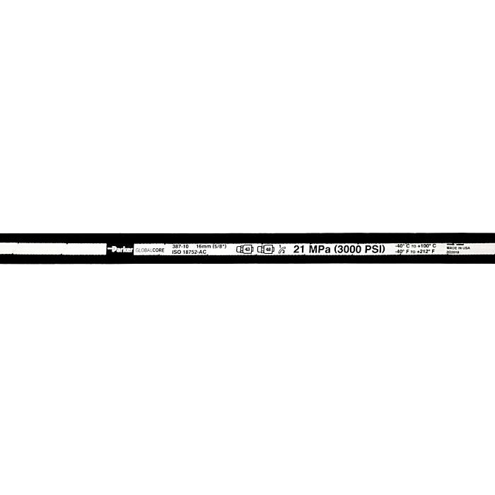 Parker 5/8 in ID x 0.94 in OD 3000 psi Synthetic Rubber Hydraulic Hose