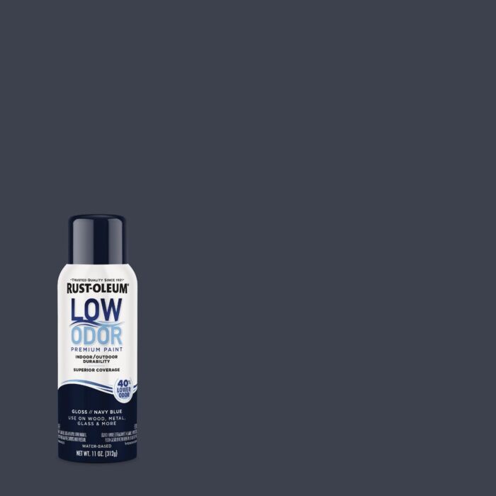 Rust-Oleum Low Odor Water-Based Spray Paint (Gloss - Navy Blue) 11 oz