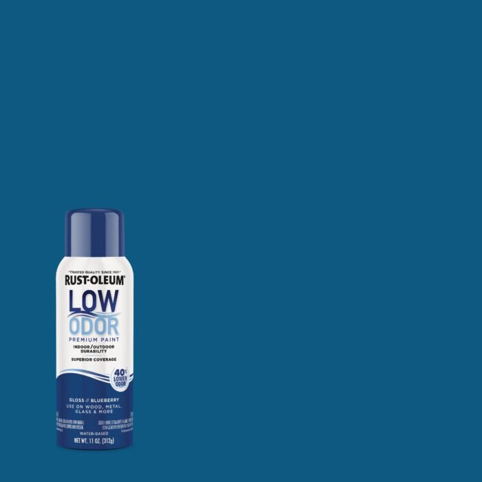 Rust-Oleum Low Odor Water-Based Spray Paint (Gloss - Blueberry) 11 oz