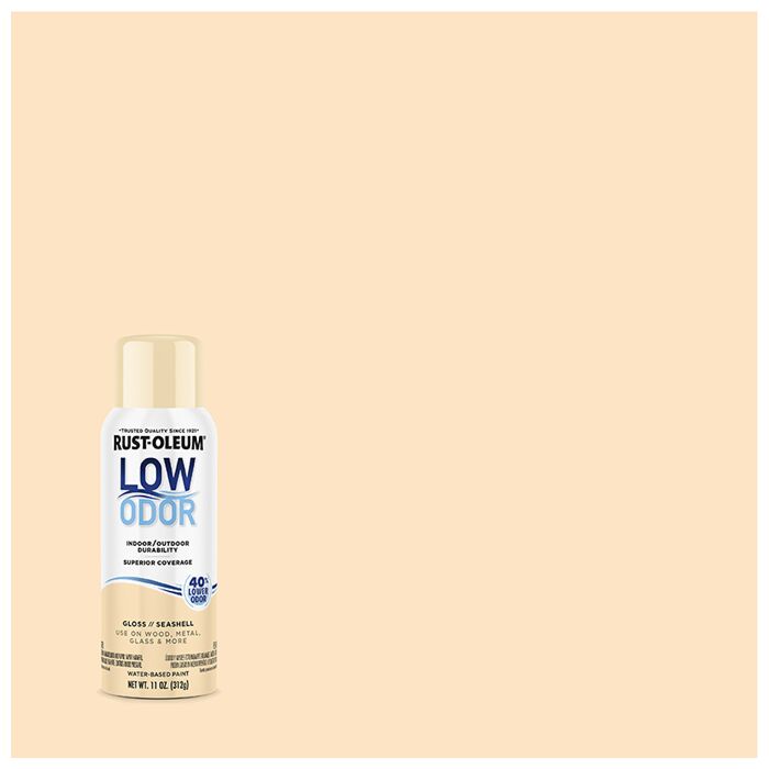 Rust-Oleum Low Odor Water-Based Spray Paint (Gloss - Seashell) 11 oz