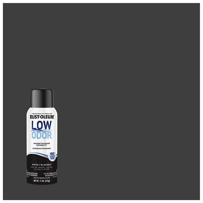 Rustoleum Low Odor Premium Spray Paint (Matte - Blackout) 11 oz