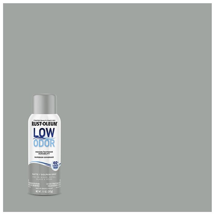 Rustoleum Low Odor Premium Spray Paint (Matte - Dolphin Gray) 11 oz