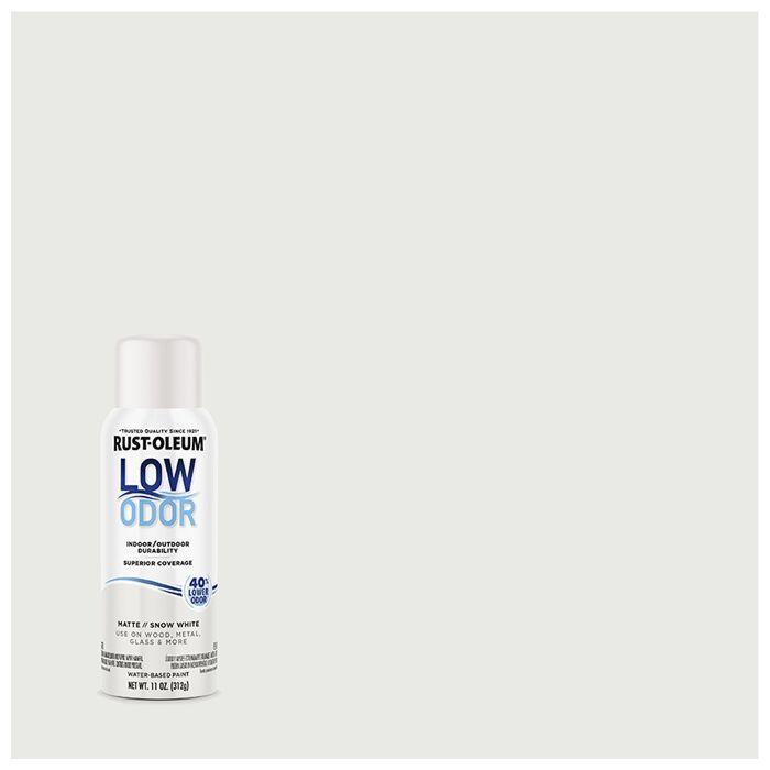 Rustoleum Low Odor Premium Spray Paint (Matte - Snow White) 11 oz