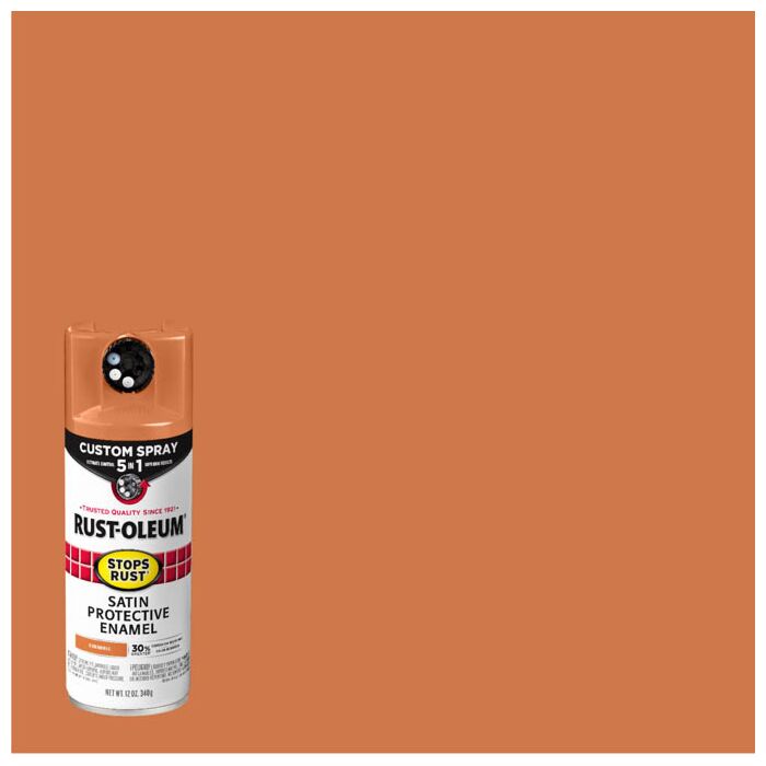 Rustoleum Stops Rust 5-in-1 Protective Enamel Spray Paint (Satin - Tumeric) 12 oz