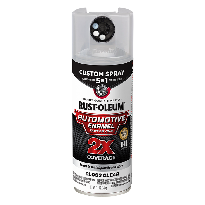 Rustoleum 2X Automotive Enamel Custom 5-in-1 Spray (Gloss - Clear) 12 oz