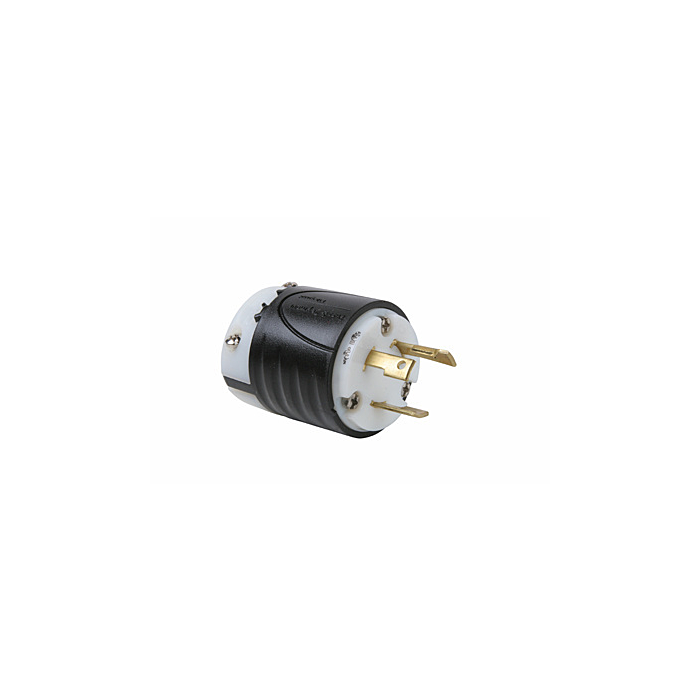 Pass & Seymour 30A NEMA L530 Plug - Black Back, White Front Body