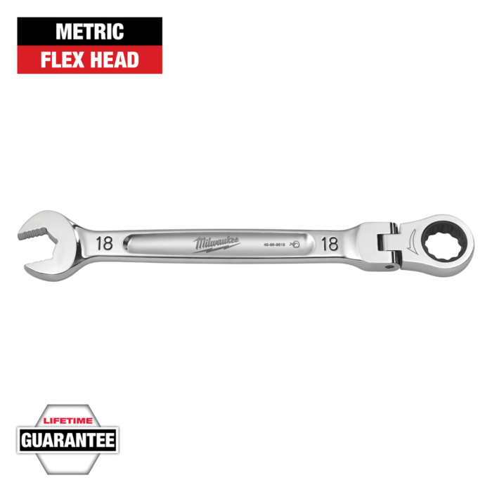 Milwaukee 18mm Flex Head Ratcheting Combination Wrench