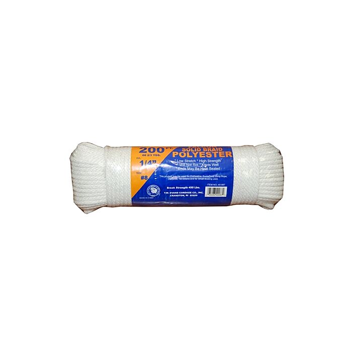 T.W. Evans Cordage 1/4 in 100 ft Braided Rope