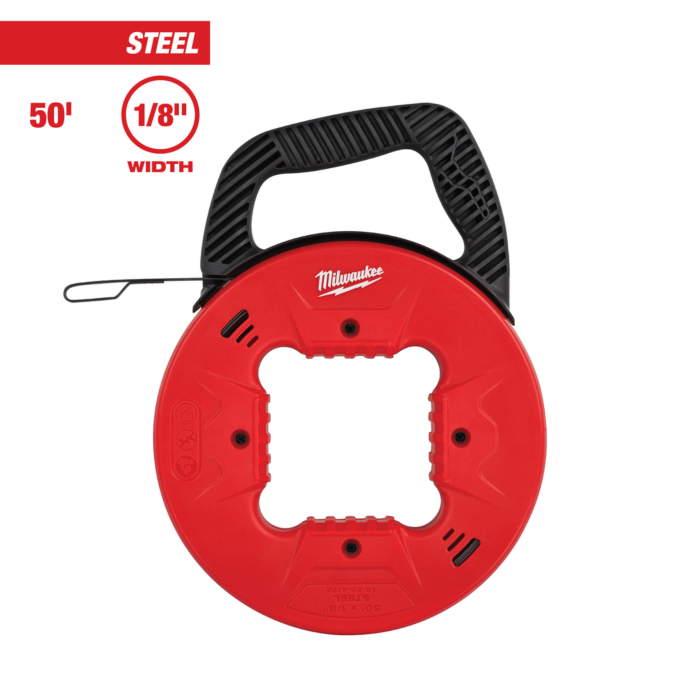 Milwaukee 50' 1/8" Steel Fish Tape