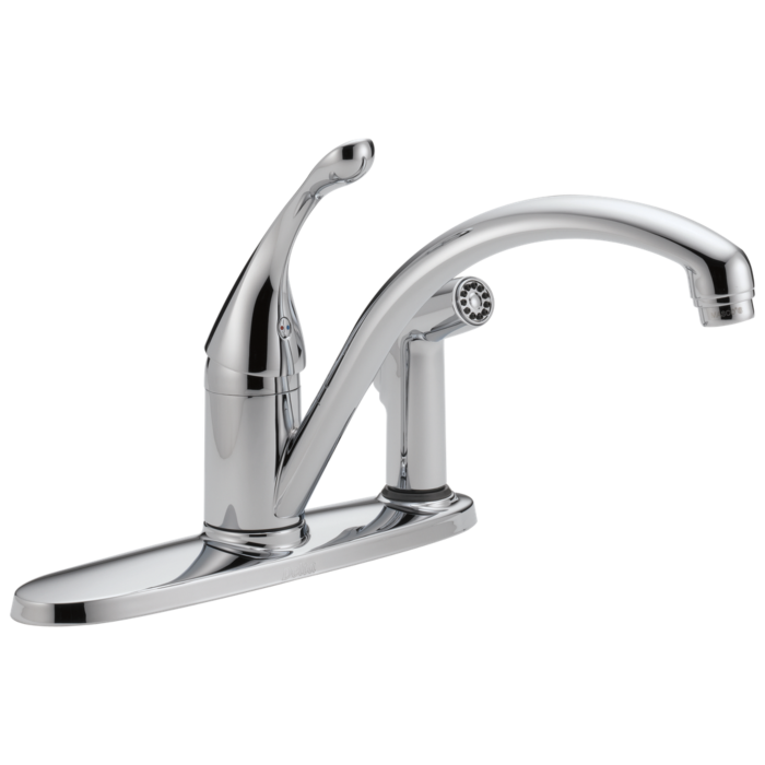 Delta Faucet Delta Collins™: Single Handle Kitchen Faucet With Integral Spray - Single Handle Lever - Chrome