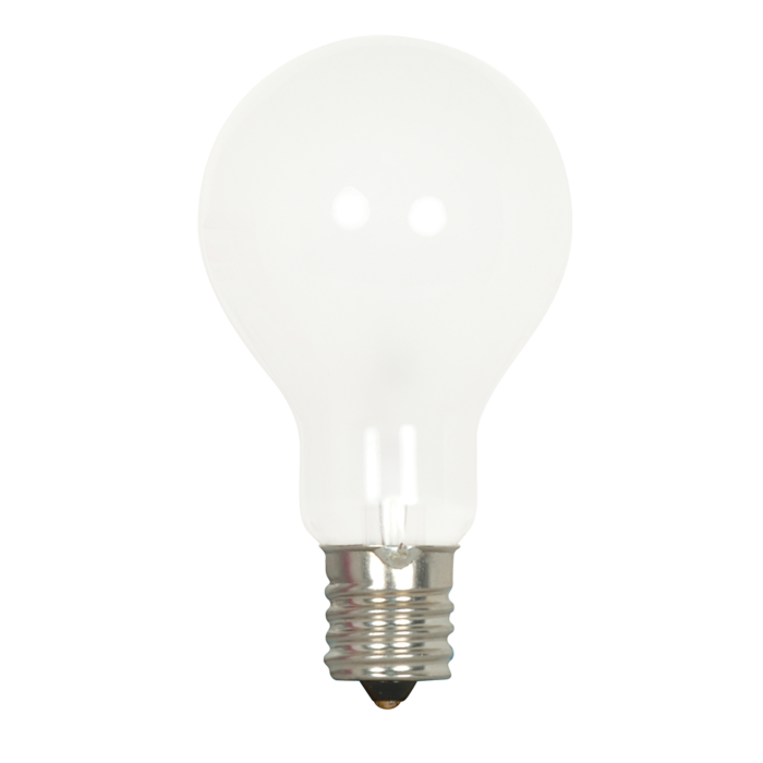 Satco 40 Watt A15 Incandescent - Frost - Appliance Lamp - 1000 Average rated hours - 420 Lumens - Intermediate base - 120 Volt - 2-Card