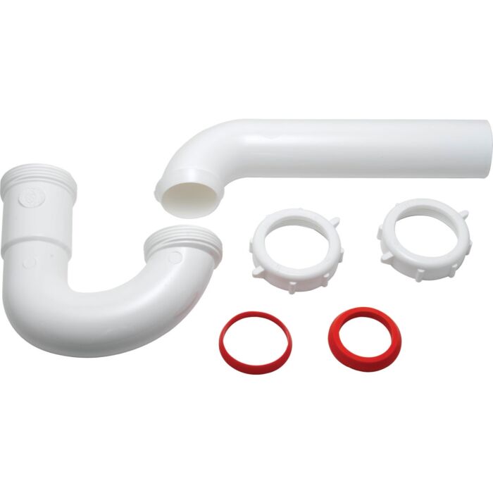 Do it Best Keeney 1-1/2 In. to 1-1/4 In. White Plastic P-Trap with Reducer Washer