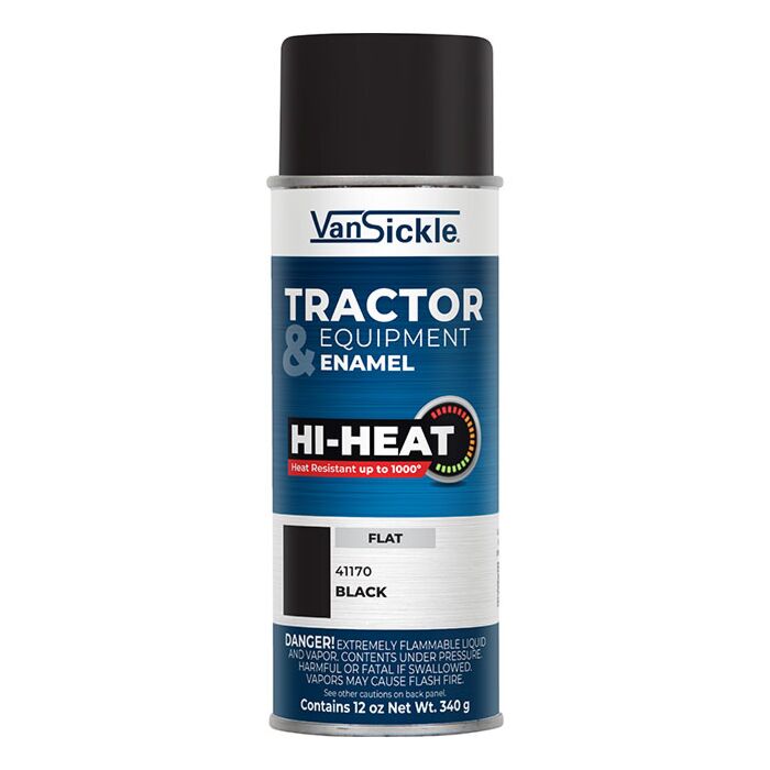 Van Sickle Hi-Heat Tractor & Equipment Enamel Spray (Flat - Black) 12 oz