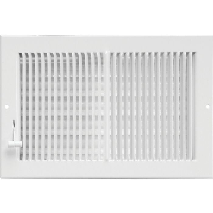 Home Impressions Steel Wall Register (White) 6 in. x 10 in.