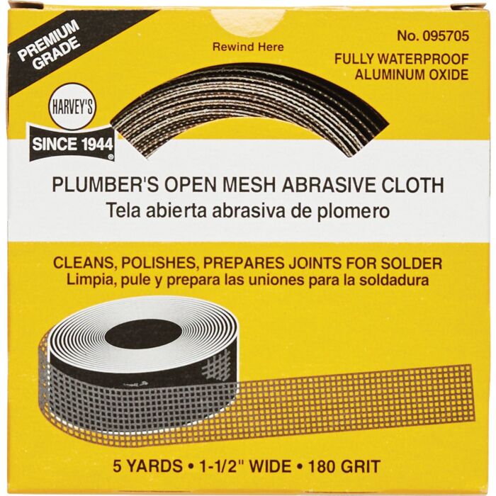 Harvey 180 Grit Plumber Open Mesh Sand Cloth - 1-1/2 in. x 6 yds